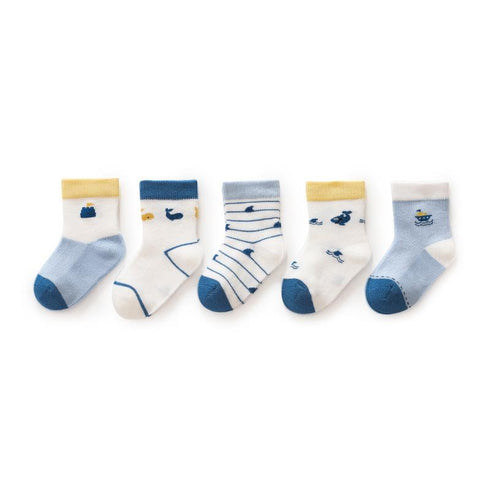 Baby Cartoon Pattern Breathable Socks(5 pairs)